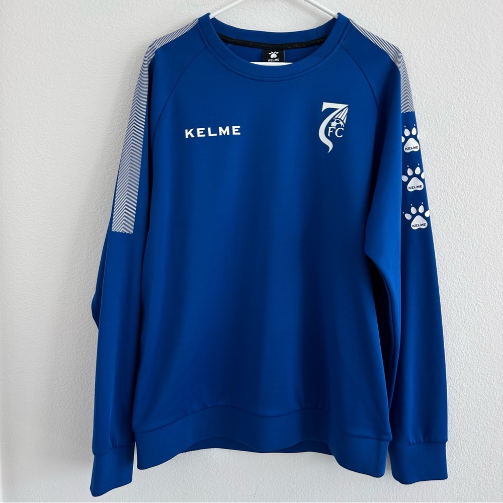 Kelme Blue‎ Soccer Sweatshirt with Logo Size: L